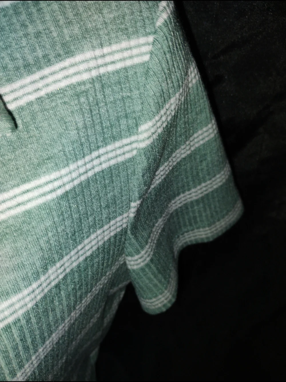 SHEIN Mint Green & White Striped Cropped Collared Top - Picture 8 of 8
